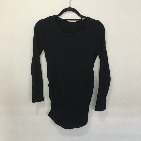 Hello Miz long sleeve light weight sweater with side ruching - Picture 1 of 3